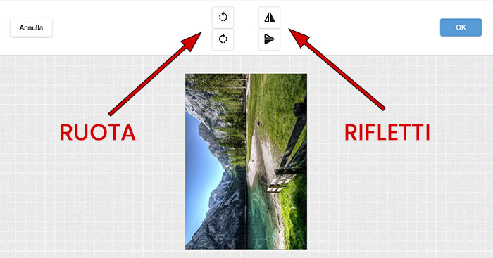 Ruota e rifletti immagine